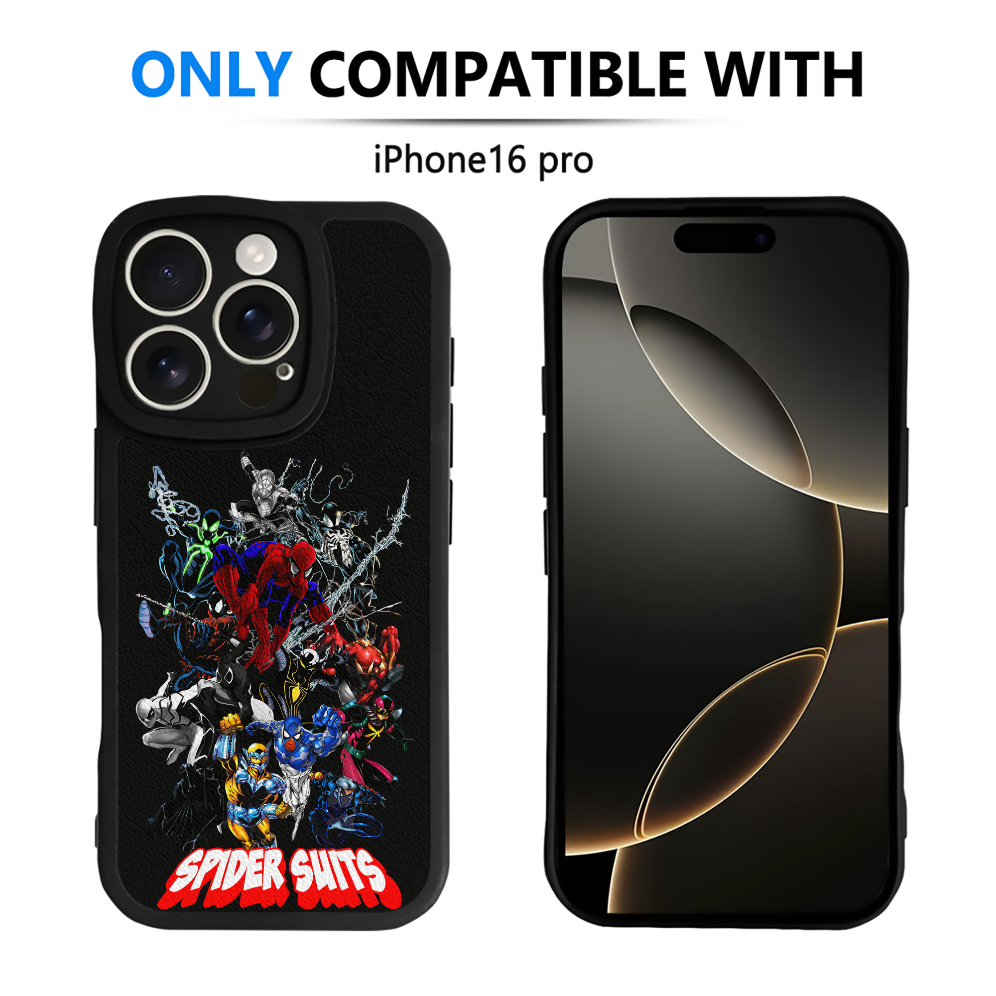 Spider Man スパイダーマン 【iPhone 16シリーズ対応】シリコンスマホケース（レザー調） 材質：シリコン